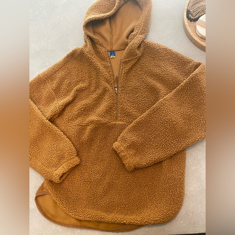 Worn twice - Brown Zip Up Fleece Sweater